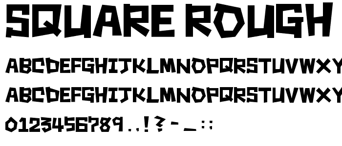 Square rough font